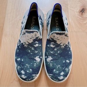 Rothy’s Sea Green Shibori Original Slip On Sneaker